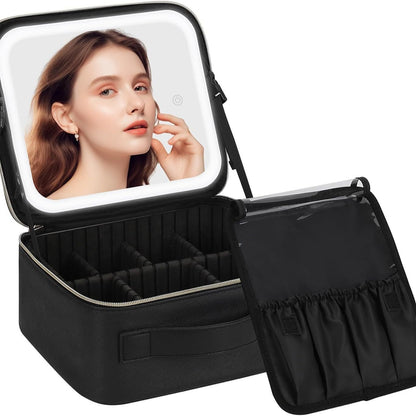 GlowUp Makeup Travel Bag with LED Mirror