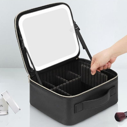 GlowUp Makeup Travel Bag with LED Mirror