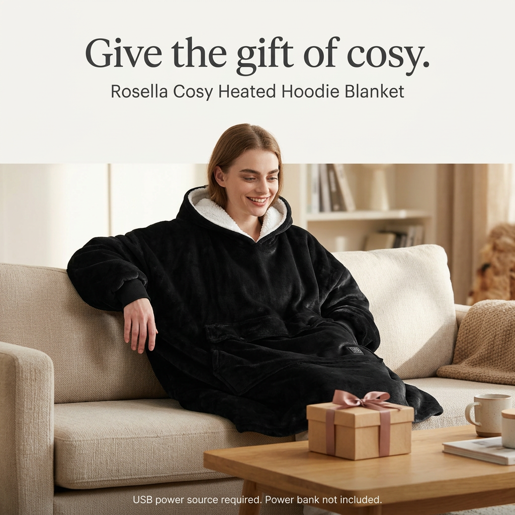 Gift-themed heated hoodie advert